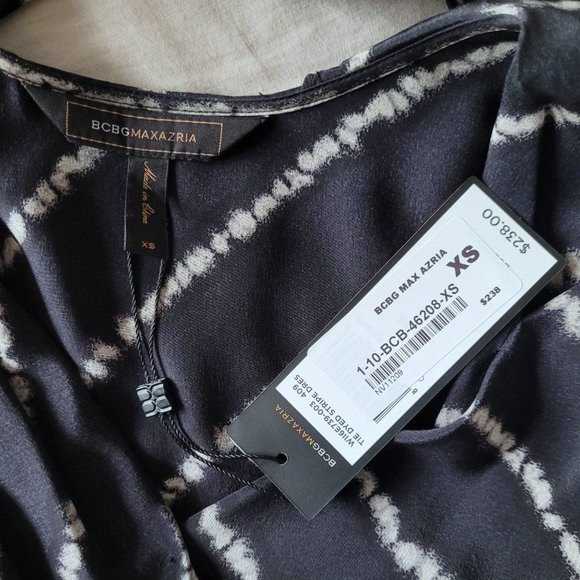 NWT BCBG MaxAzria Asymmetrical Silk Dress - Picture 3 of 8